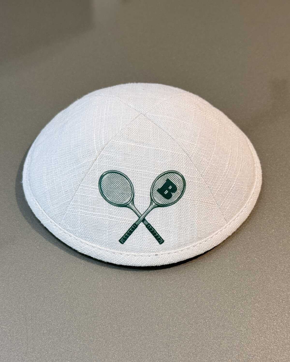 Brit milá kippot blancas personalizadas con bordado